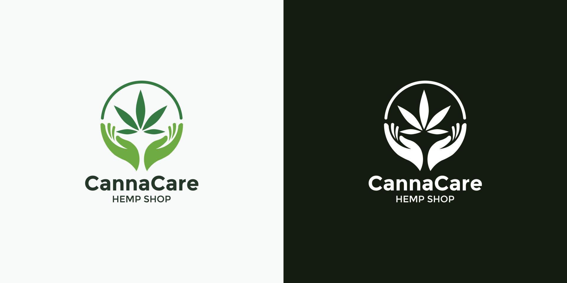 modernes minimalistisches Cannabis-Design-Logo vektor