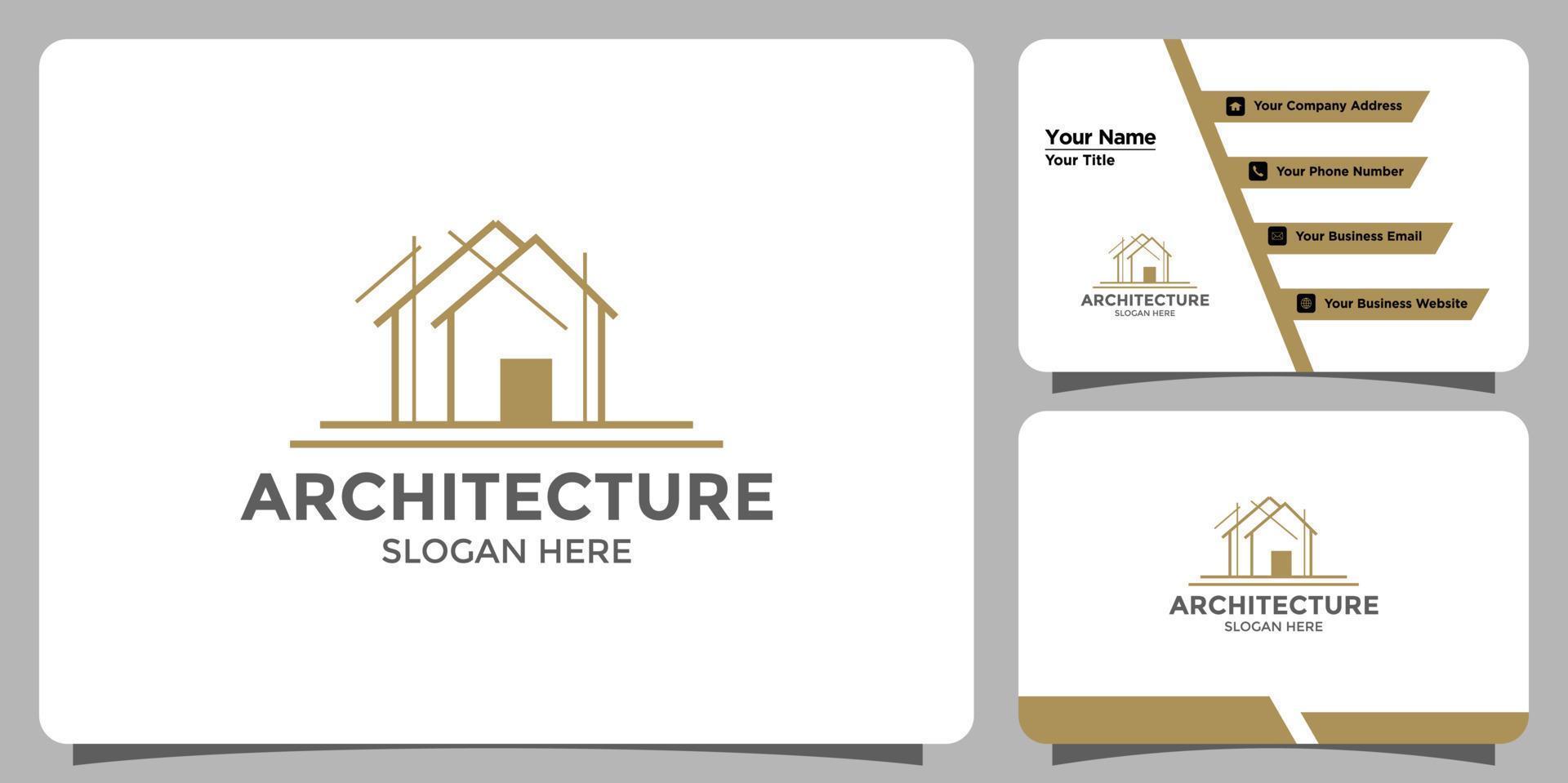 modern arkitektur logotyp design och varumärke kort mall vektor