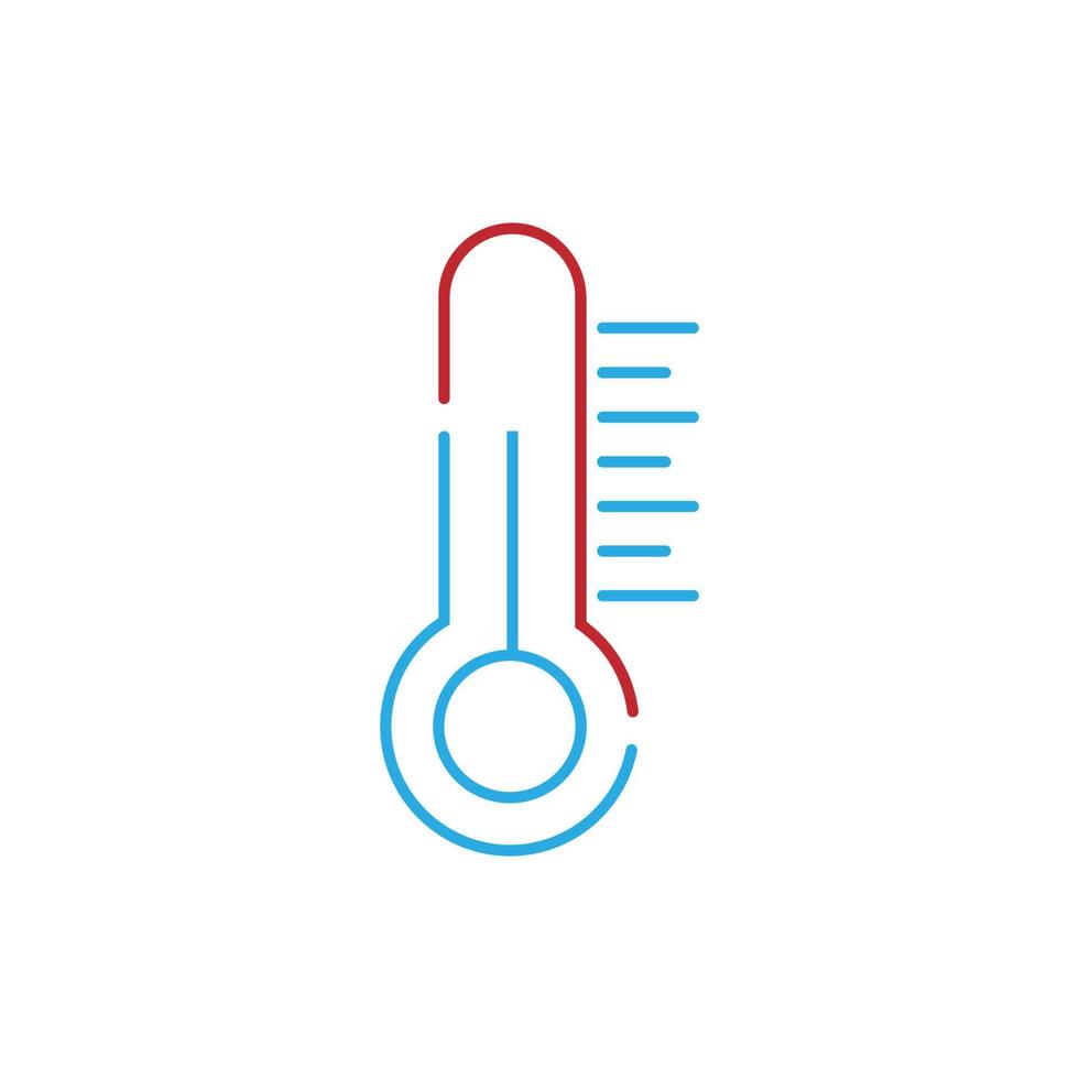 Thermometer-Symbol-Logo-Design-Illustrationsvorlage vektor