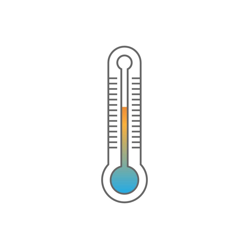 Thermometer-Symbol-Logo-Design-Illustrationsvorlage vektor