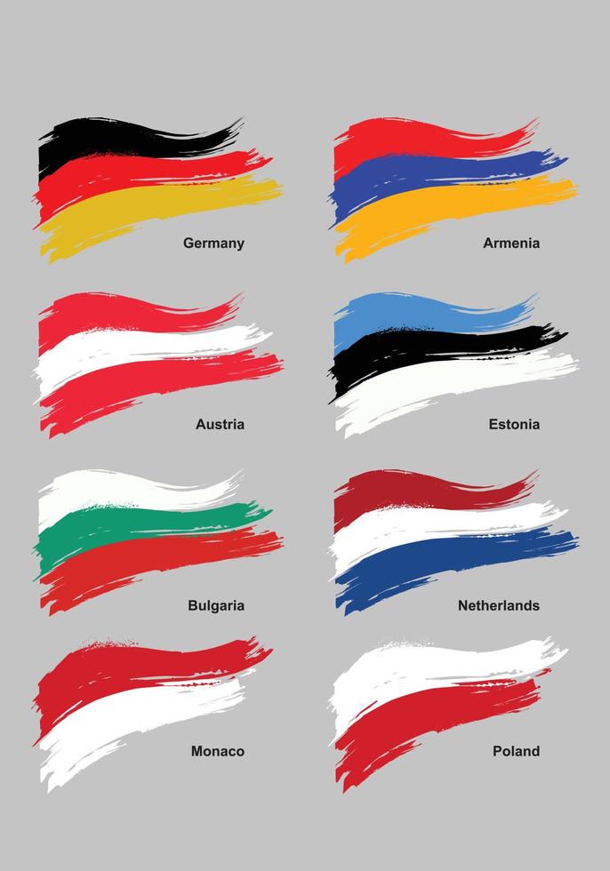 Europäische Flaggen. europäische Union vektor