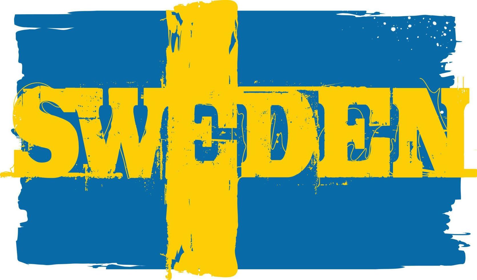 sveriges flagga. designelement. isolerad på vitt vektor