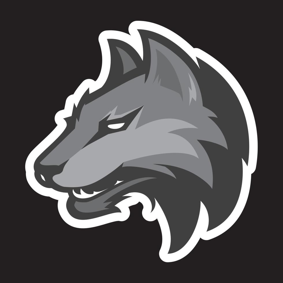 Wolf-Sport-Logo. Etikett vektor