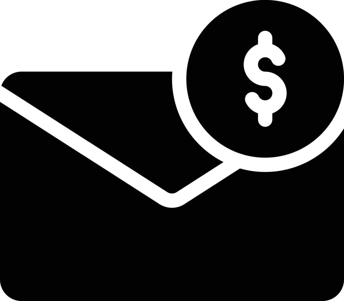 Dollar-Mail-Vektorillustration auf einem Hintergrund. Premium-Qualitätssymbole. Vektorsymbole für Konzept und Grafikdesign. vektor