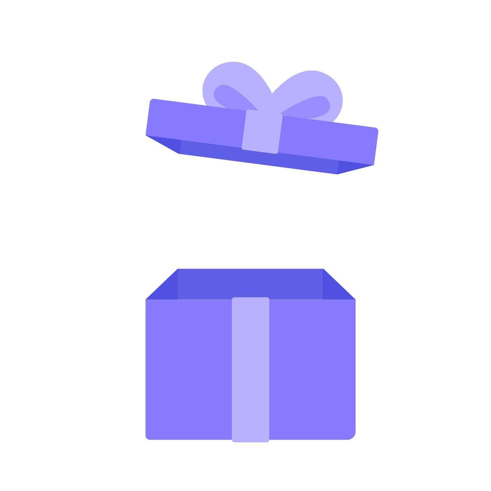 Geschenkbox öffnen Überraschungsgeschenk Einkaufsideen für besondere Feste vektor