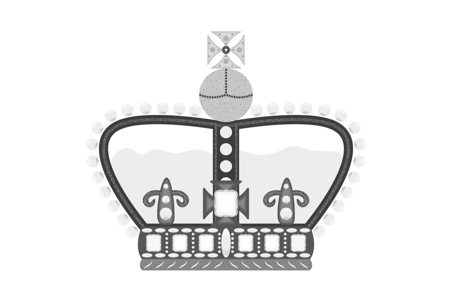 svart krona av kunglig brittisk familj. vektor mpnarchy grafik. designelement med majestät symbol för affisch eller banner