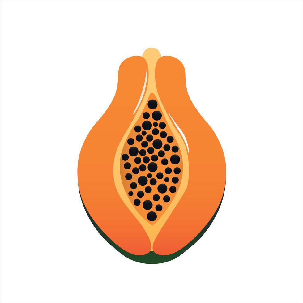 papaya ikon. platt illustration av papaya vektor ikon isolerad på vit bakgrund