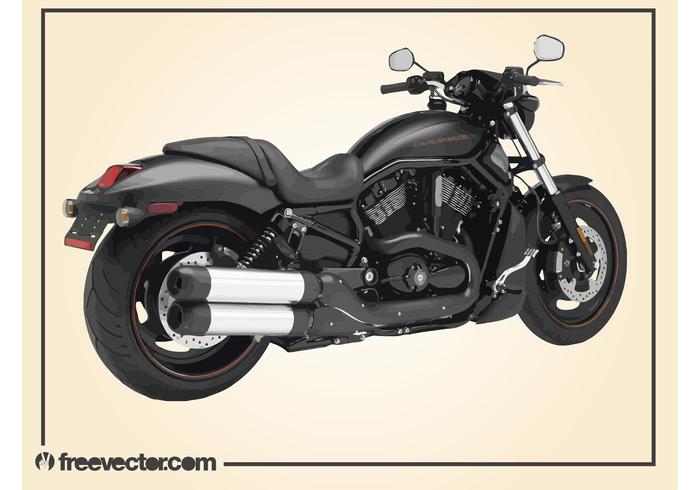 Black Harley Davidson Motorcykel vektor