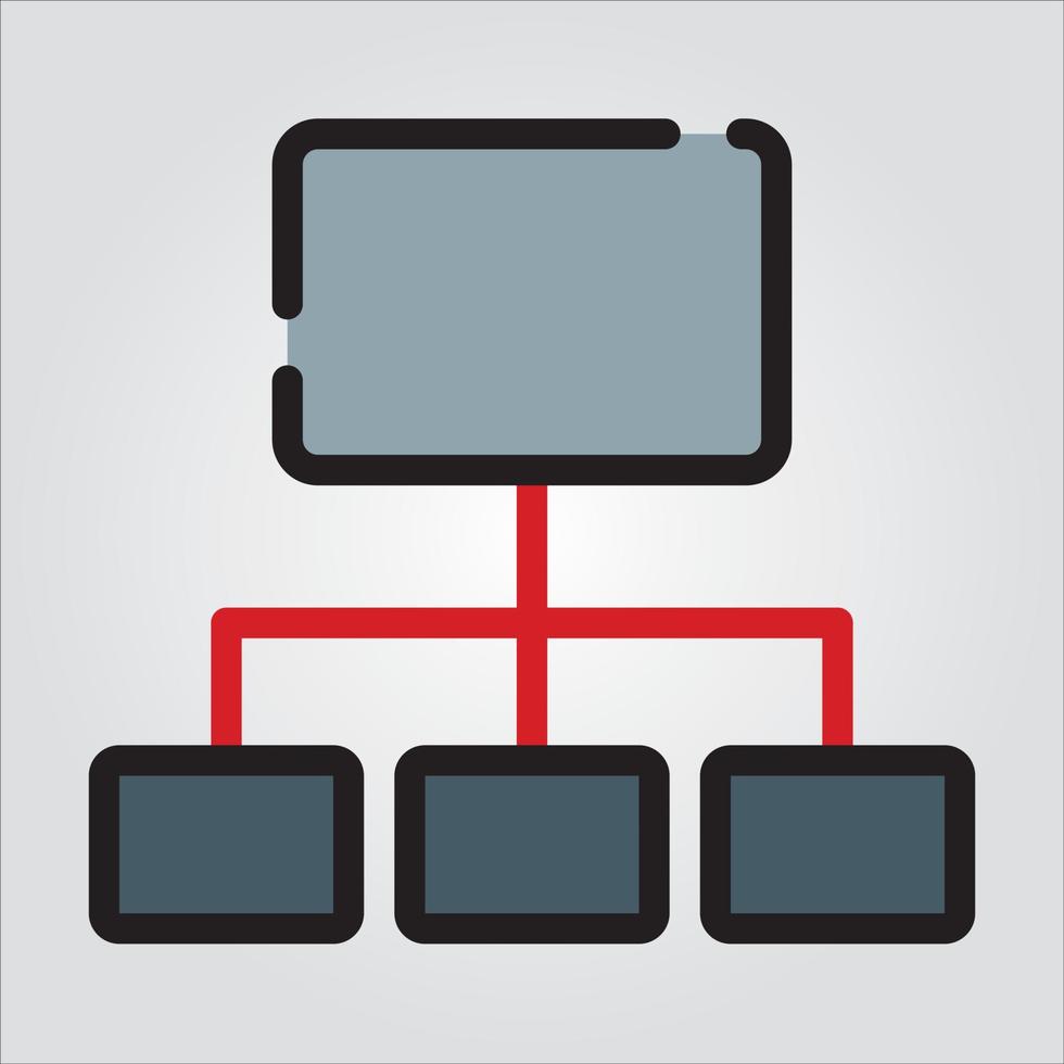 Isolierte Netzwerkcomputerkomponente eps 10 Premium-Grafik vektor