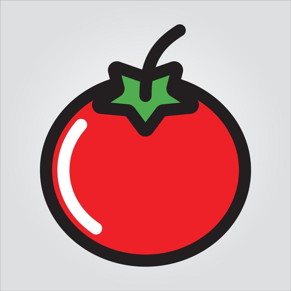 isolerad tomat grönsak premium eps 10 elegant vektor mall