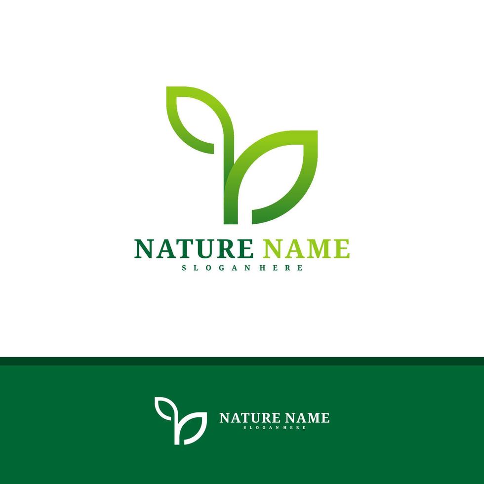 Naturlogo-Designvektor, kreative Blattlogokonzept-Schablonenillustration. vektor