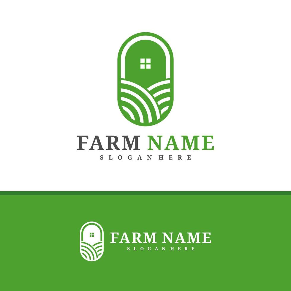 Bauernhof-Logo-Design-Vektor, kreative Bauernhof-Logo-Konzepte Vorlage Illustration. vektor