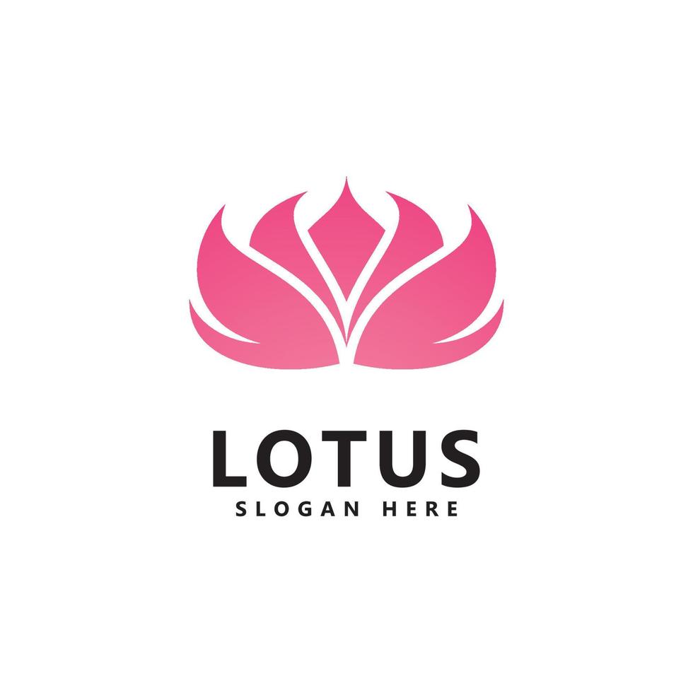 skönhet lotusblomma logotyp spa logotyp vektor yoga och terapi symbol