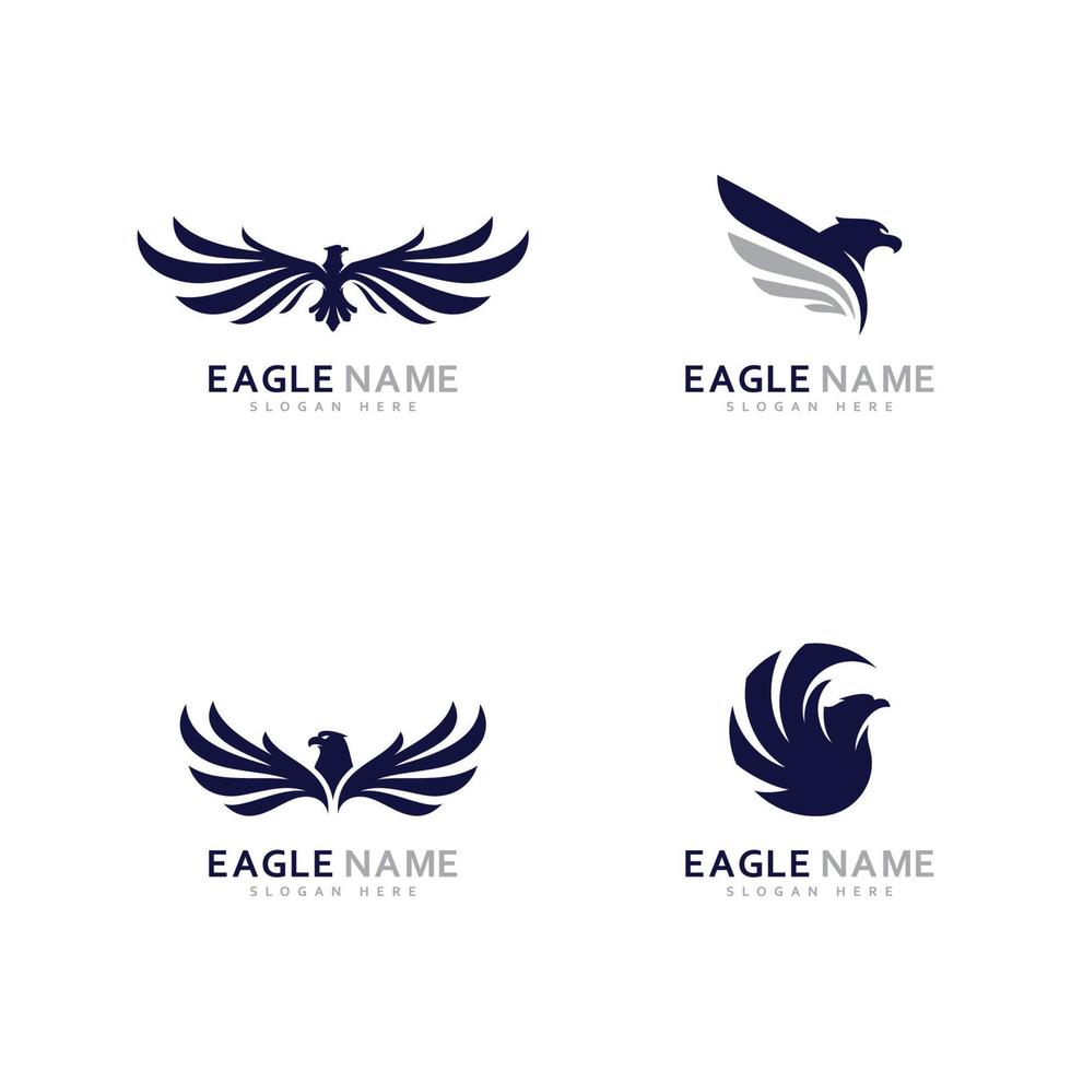 uppsättning av kreativa eagle logotyp design vektorillustration vektor