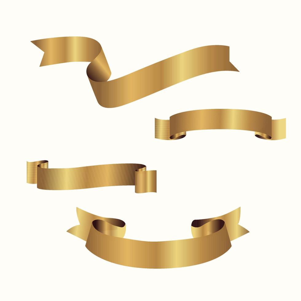 guld band banner lyx vektor