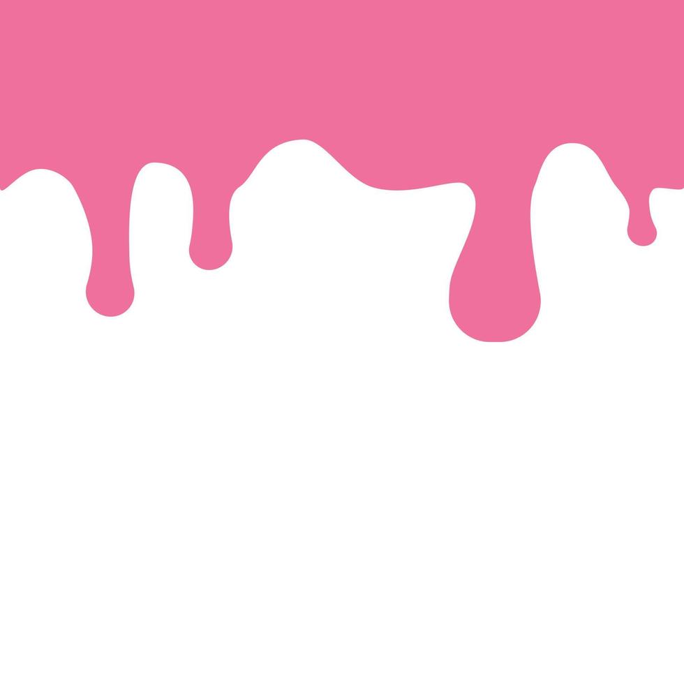 rosa flytande sött flöde, välsmakande dessert flödande droppar. vektor