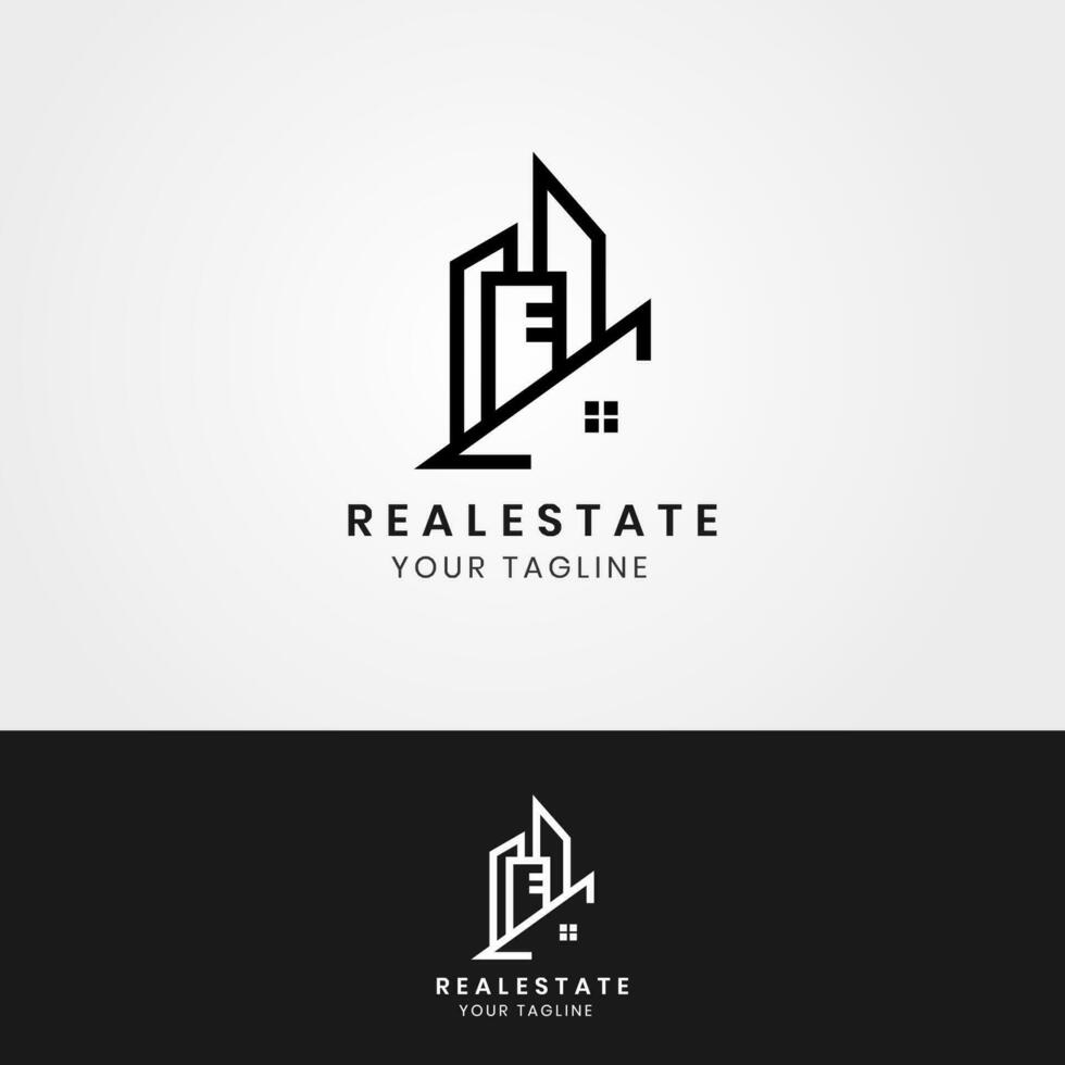illustration grafisk vektor av husets logotyp - fastighetsbyggnad koncept. perfekt för entreprenör, sälja, hyra och köpa bostad, agent, etc