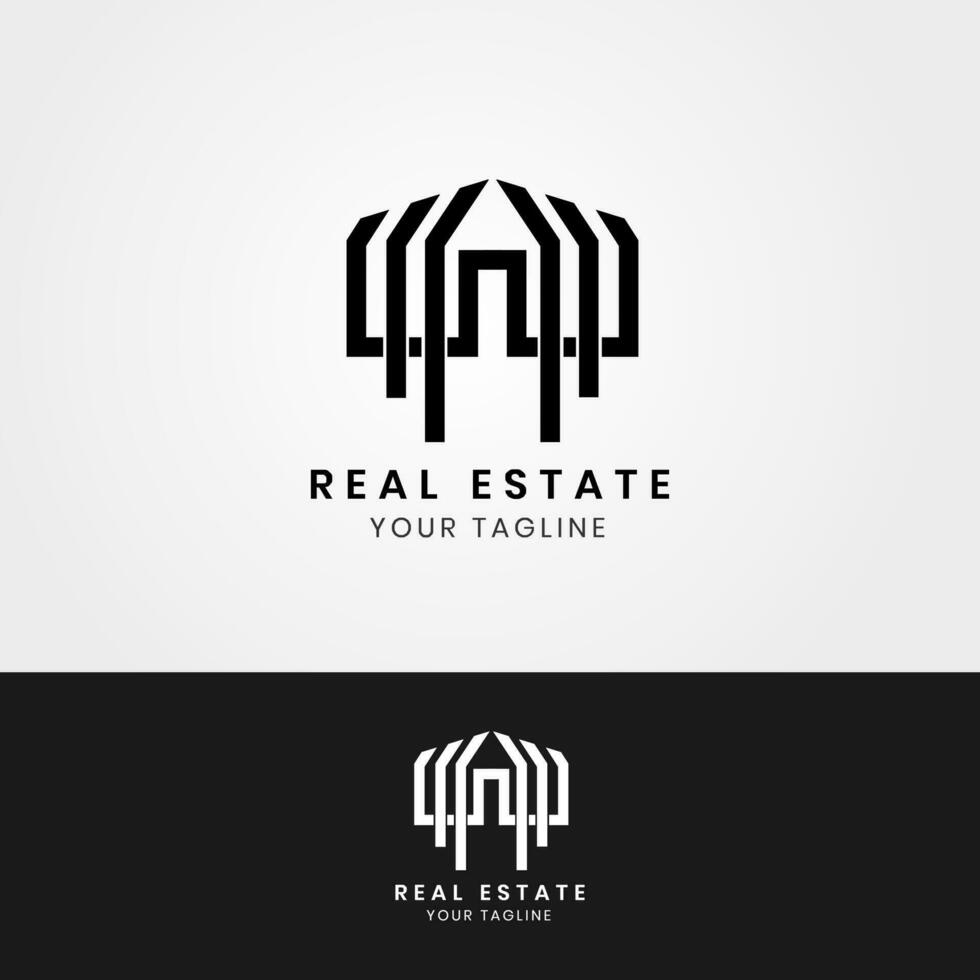 illustration grafisk vektor av husets logotyp - fastighetsbyggnad koncept. perfekt för entreprenör, sälja, hyra och köpa bostad, agent, etc