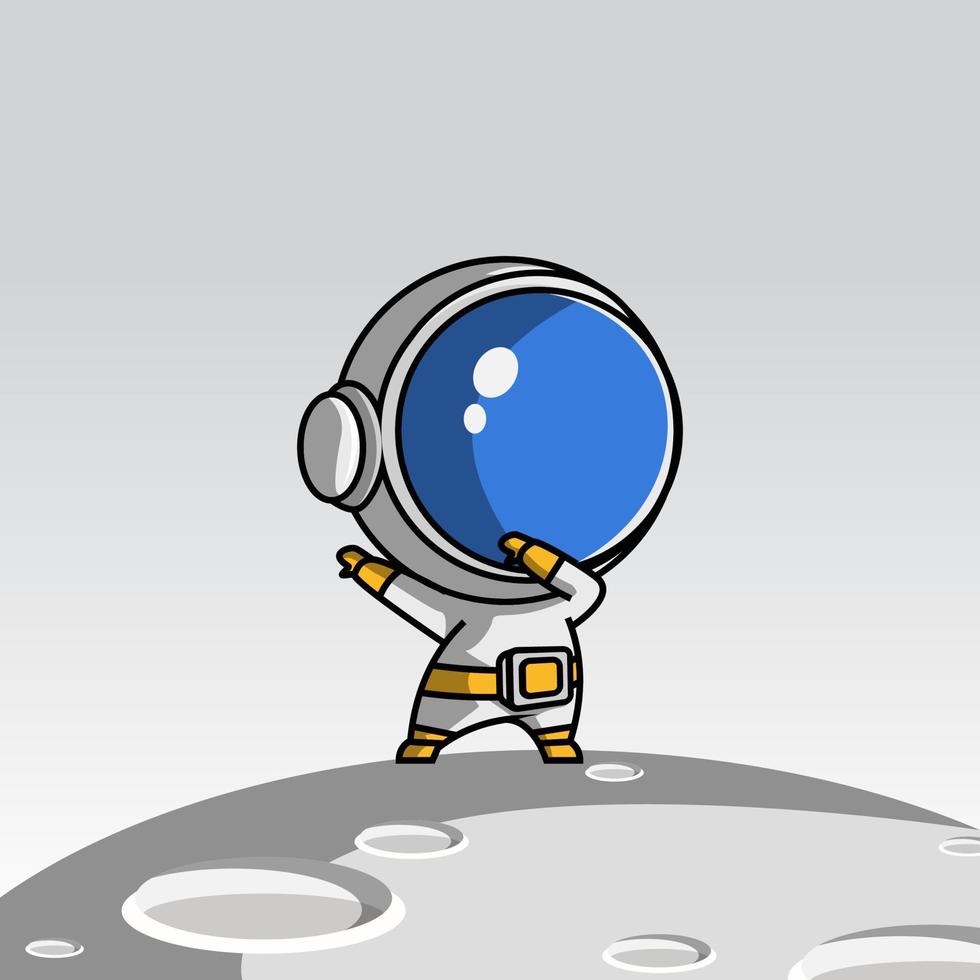 süßer Astronauten-Cartoon vektor
