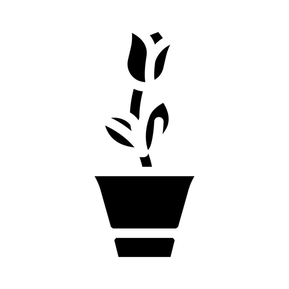 loekaryd Topfblume Glyphe Symbol Vektor Illustration