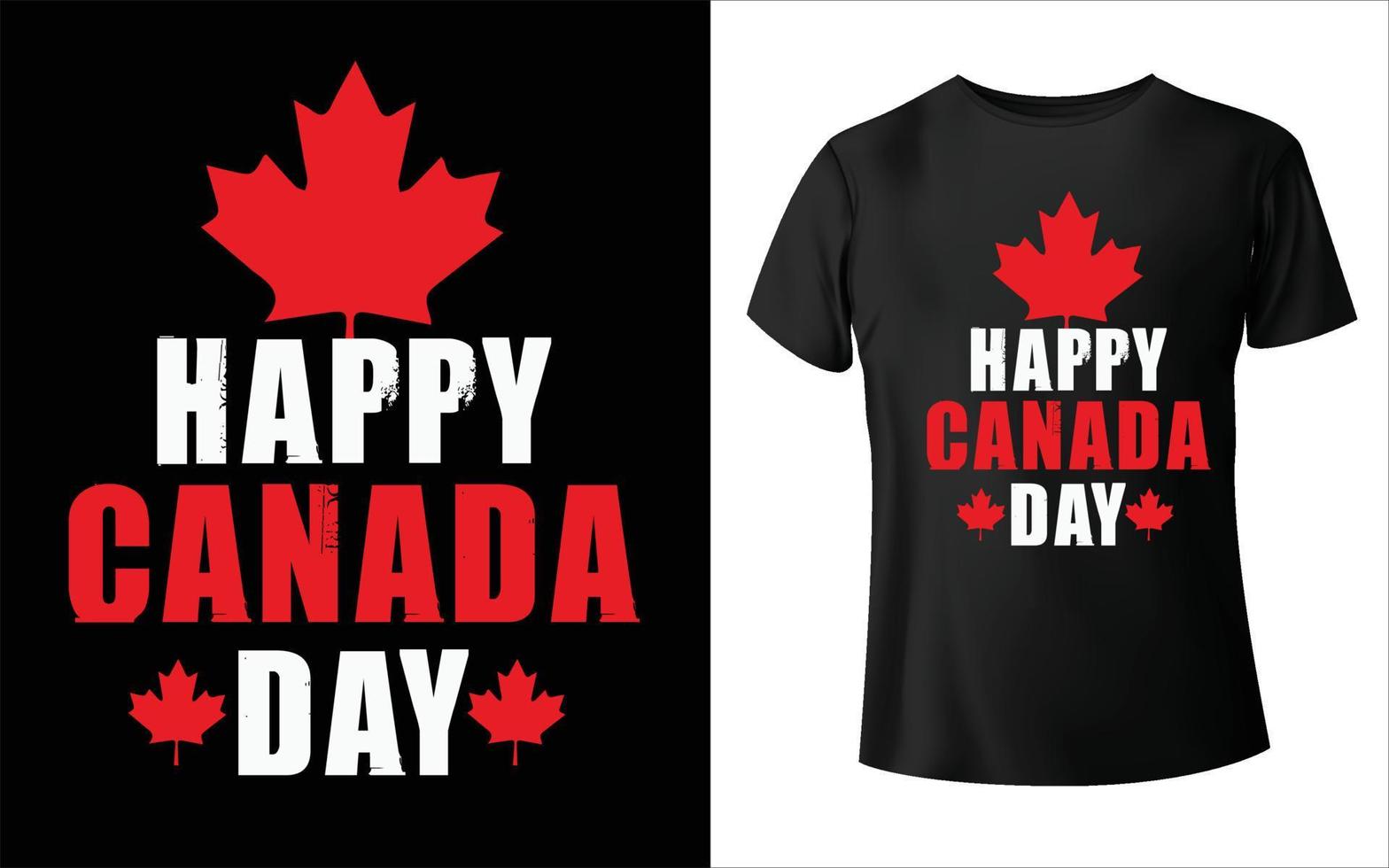 happy canada day t-shirt design canada lover t-shirt love canada t-shirt design vektor