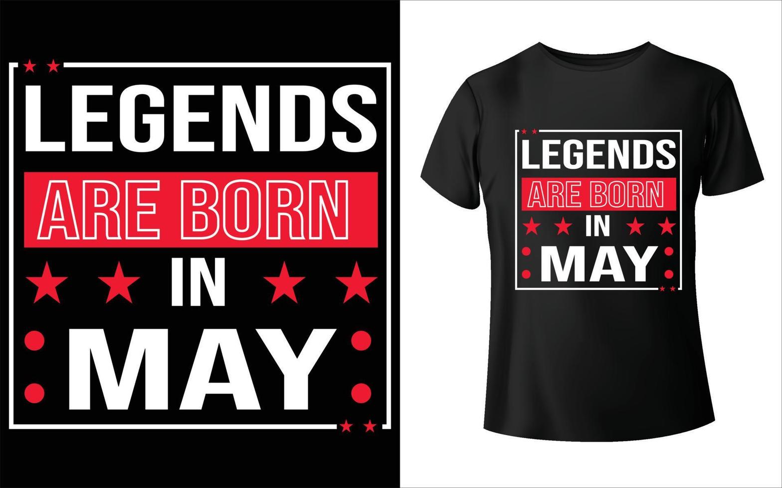 Legenden sind geboren im Monat T-Shirt-Design, Monat Januar Februar März April Mai Juni Juli August September Oktober November Dezember T-Shirt-Design vektor