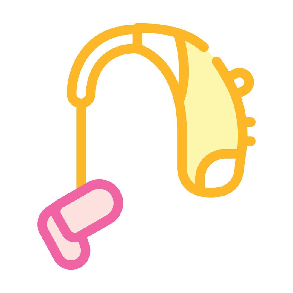 Hörgerät Gadget Farbsymbol Vektor Illustration