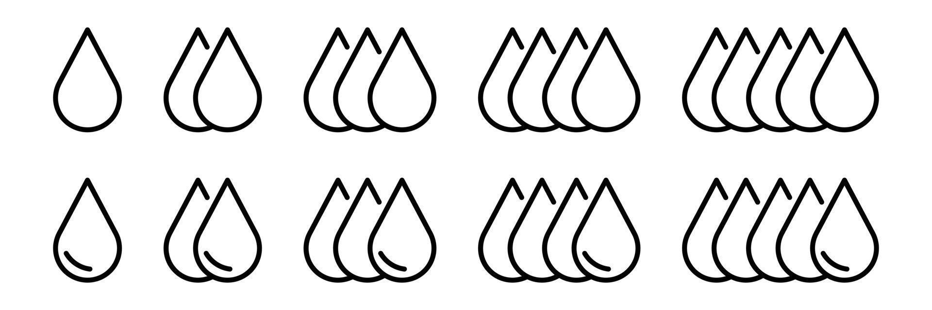 droppa olja eller vattendroppe, kuddar absorberar lager och menstamponger läcker. vektor illustration eps 10