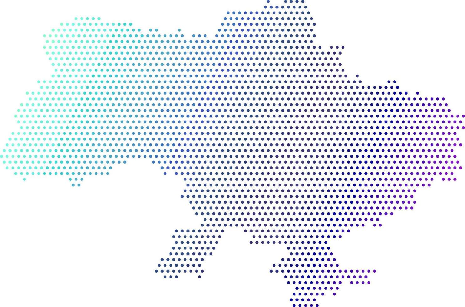 Ukraine gepunktete Karte. Pixelkarte der Ukraine. Vektor-Illustration vektor