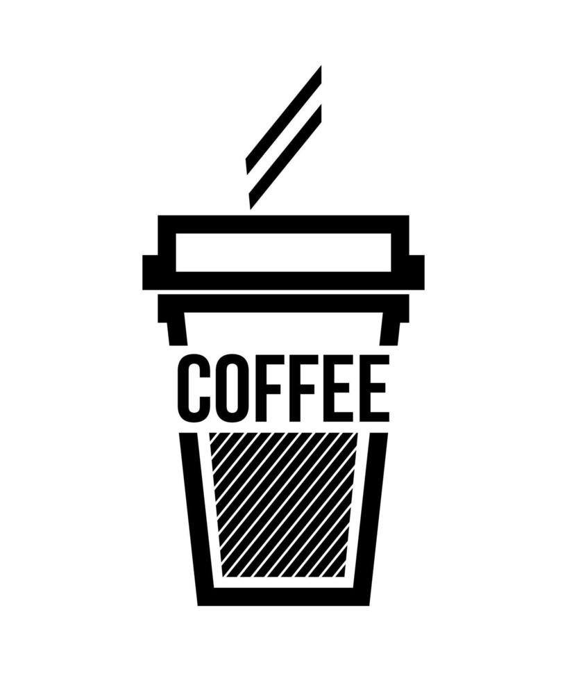 kopp kaffe - logotyp. varm dryck vektor