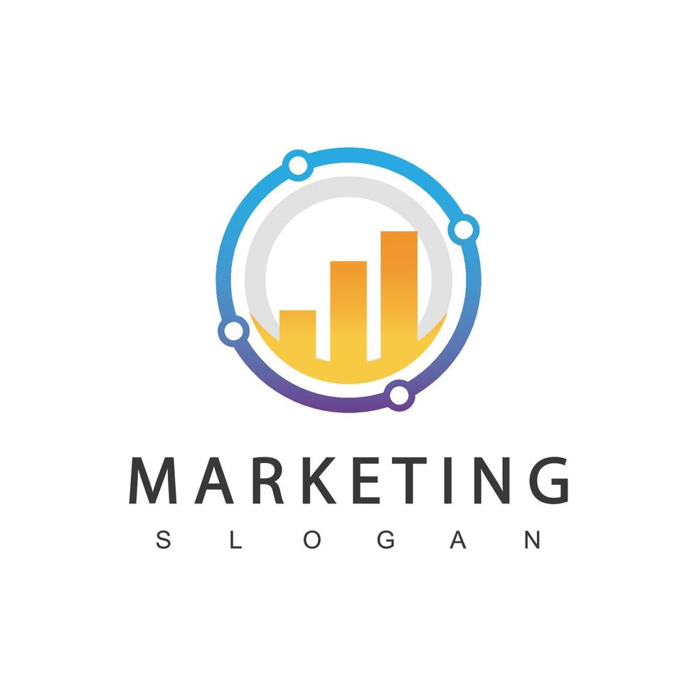 digital marknadsföring logotyp formgivningsmall vektor