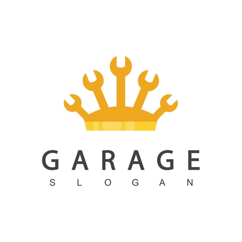 Vorlage für das Design des King-Garage-Logos vektor