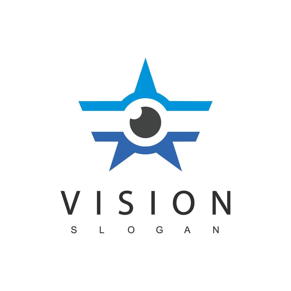 Star Vision-Logo-Design-Vorlage, Vision-Logo-Konzept. vektor