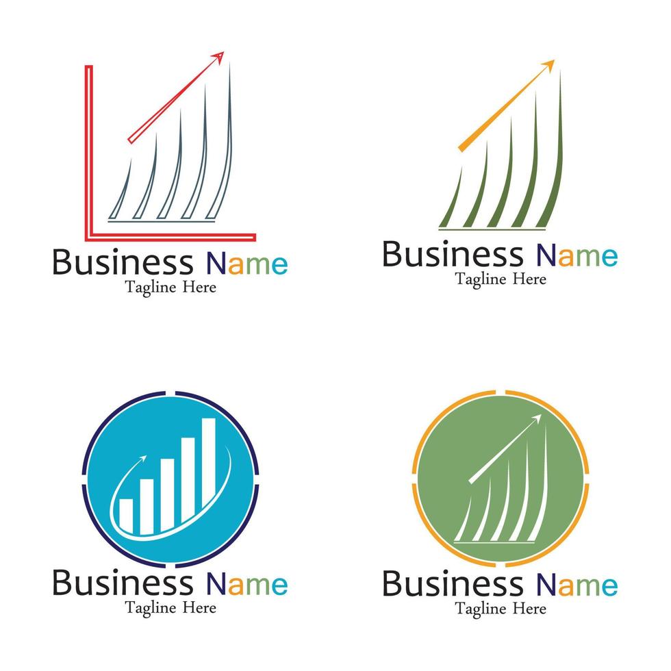 Business Marketing und Finanzen Vektor-Logo-Konzept-Template-Design vektor