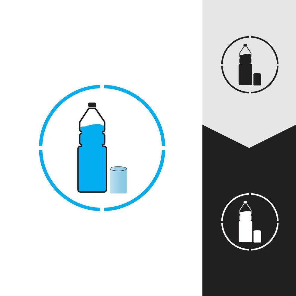 Plastikflasche und Glasvektorsymbol vektor