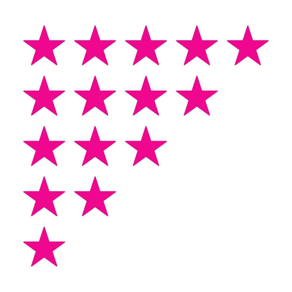 eps10 rosa Vektor Verbraucherbewertung solide Ikone im einfachen flachen trendigen modernen Stil isoliert auf weißem Hintergrund