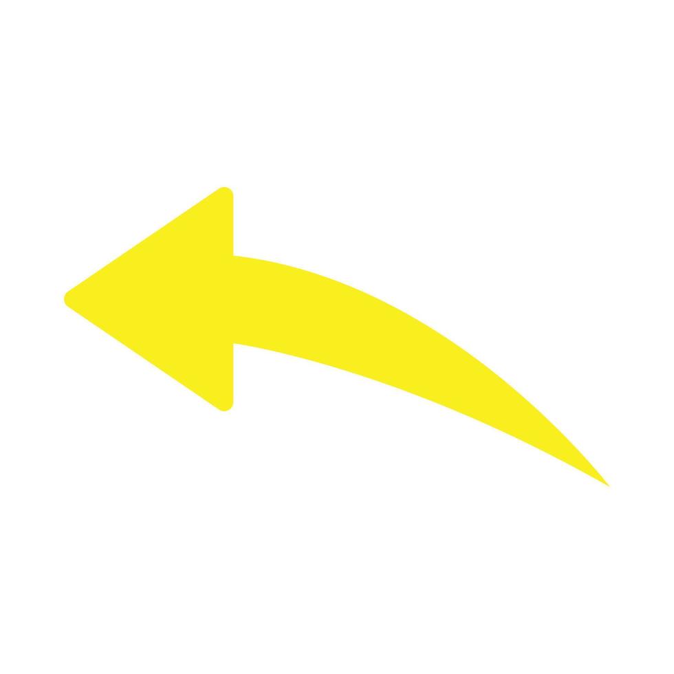 eps10 gelbe Vektorantwort auf Nachricht oder Chat-Pfeilsymbol im einfachen, flachen, trendigen modernen Stil isoliert auf weißem Hintergrund vektor