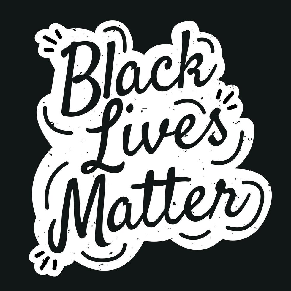 Black Lives Matter-Symbol mit schwarzem Hintergrund vektor