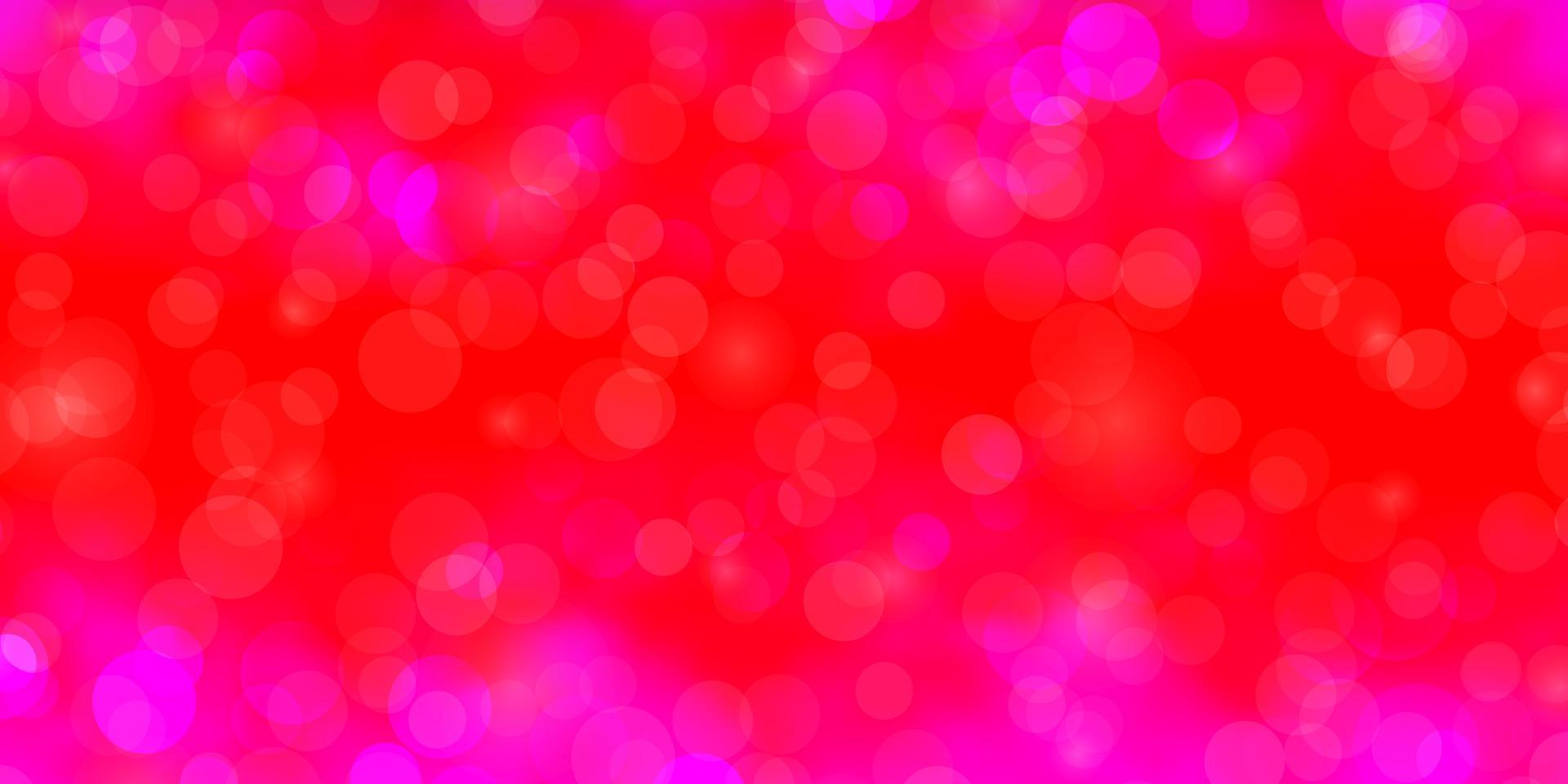 ljuslila, rosa vektorbakgrund med cirklar. vektor