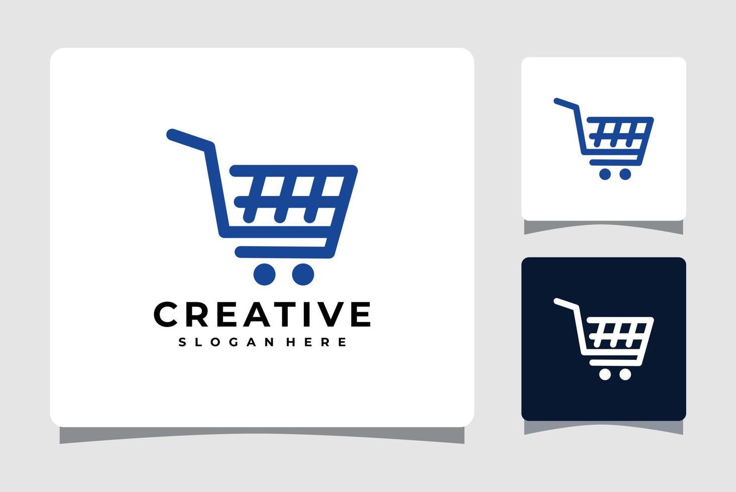 shopping cart logotyp mall design inspiration vektor