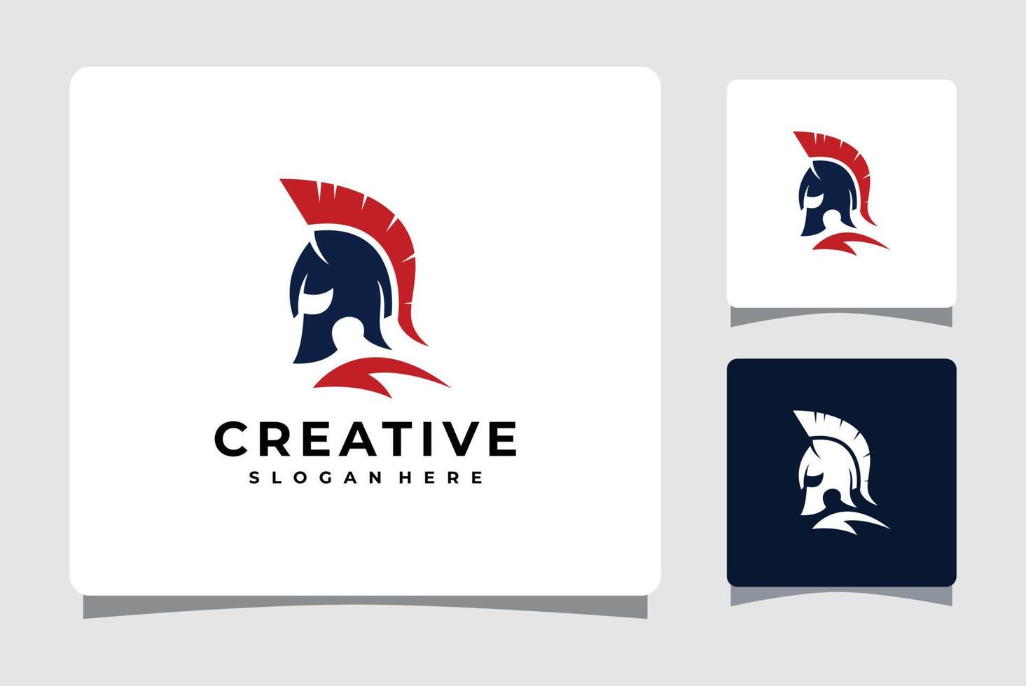 spartansk hjälm logotyp mall design inspiration vektor