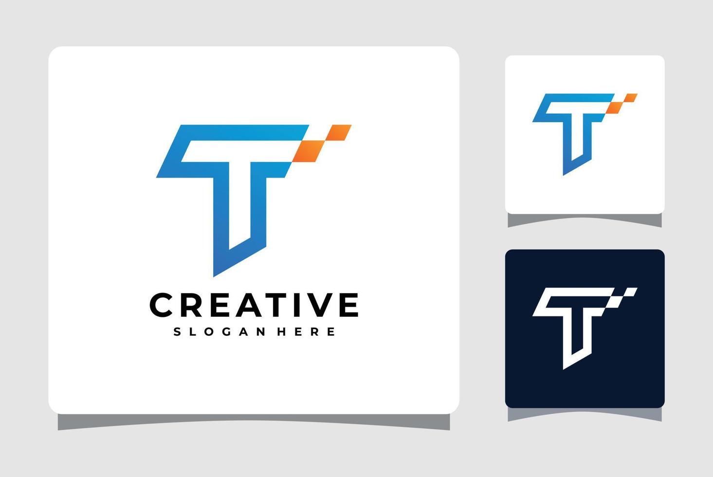 buchstabe t technologie logo template design inspiration vektor
