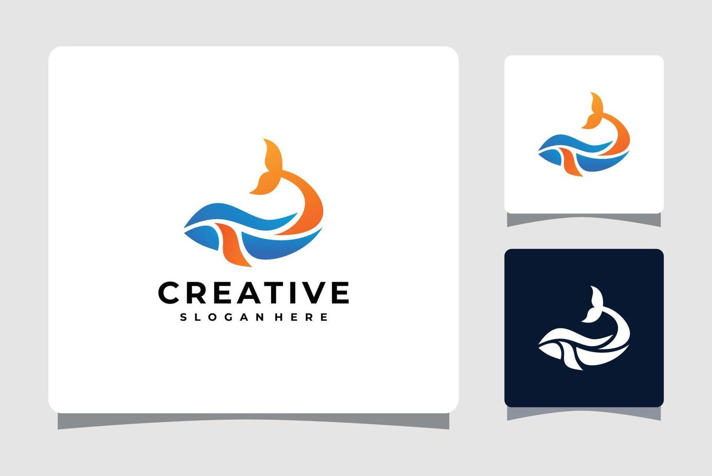 Design-Inspiration für Wal-Logo-Vorlagen vektor