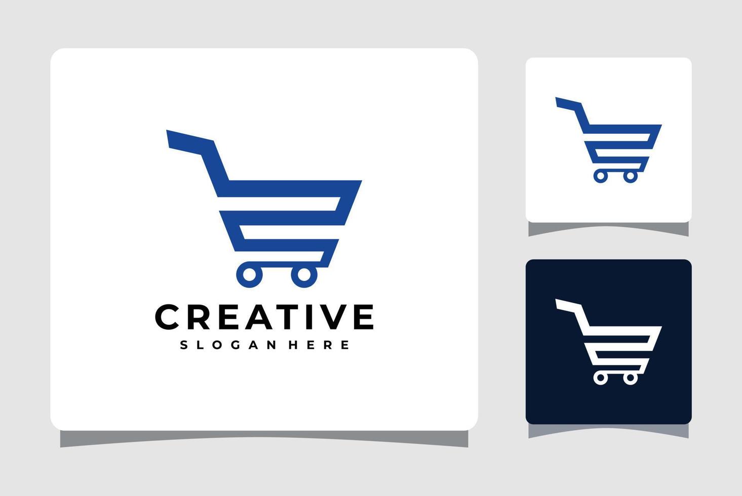 shopping cart logotyp mall design inspiration vektor