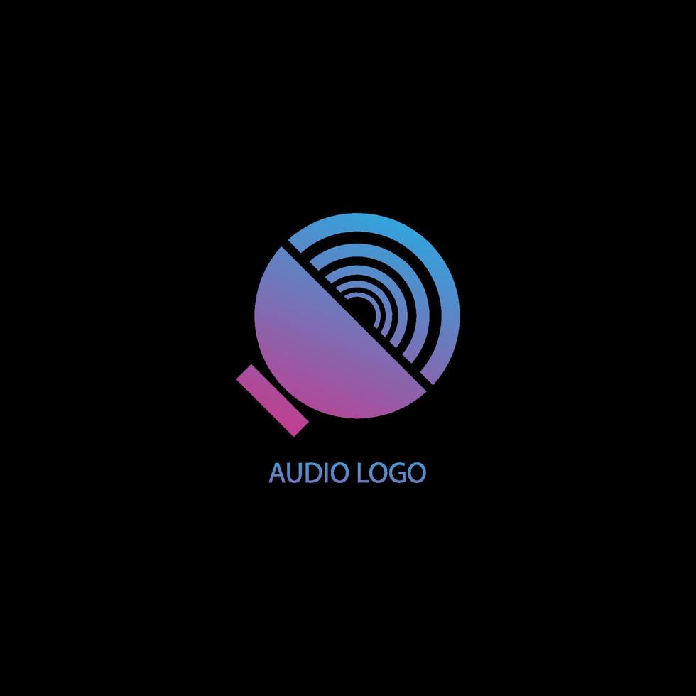 högtalare ljud logotyp koncept, ljudsignal design vektor, färgglad logotyp mall vektor