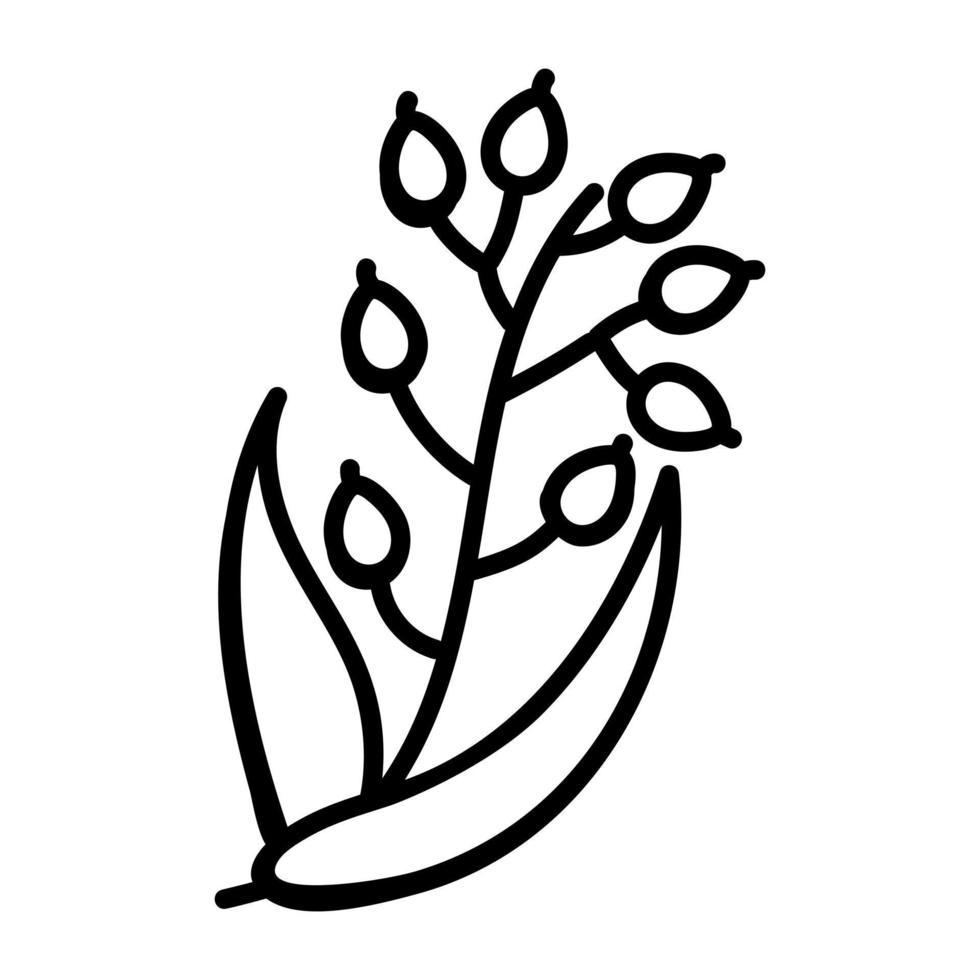 en ikon av växt doodle design vektor