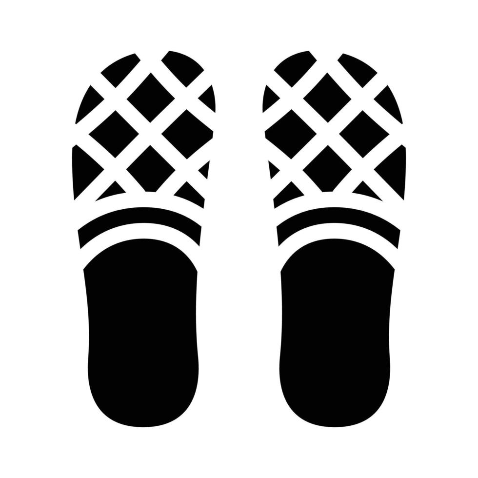 Hausschuhe Schuhe Glyphe Symbol Vektor Illustration Zeichen