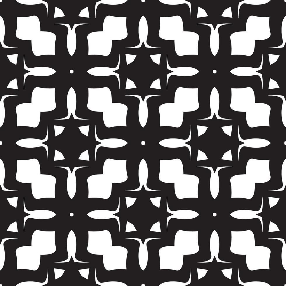 geometrischer nahtloser schwarzer und weißer Hintergrund. Geometrie. Muster. vektor