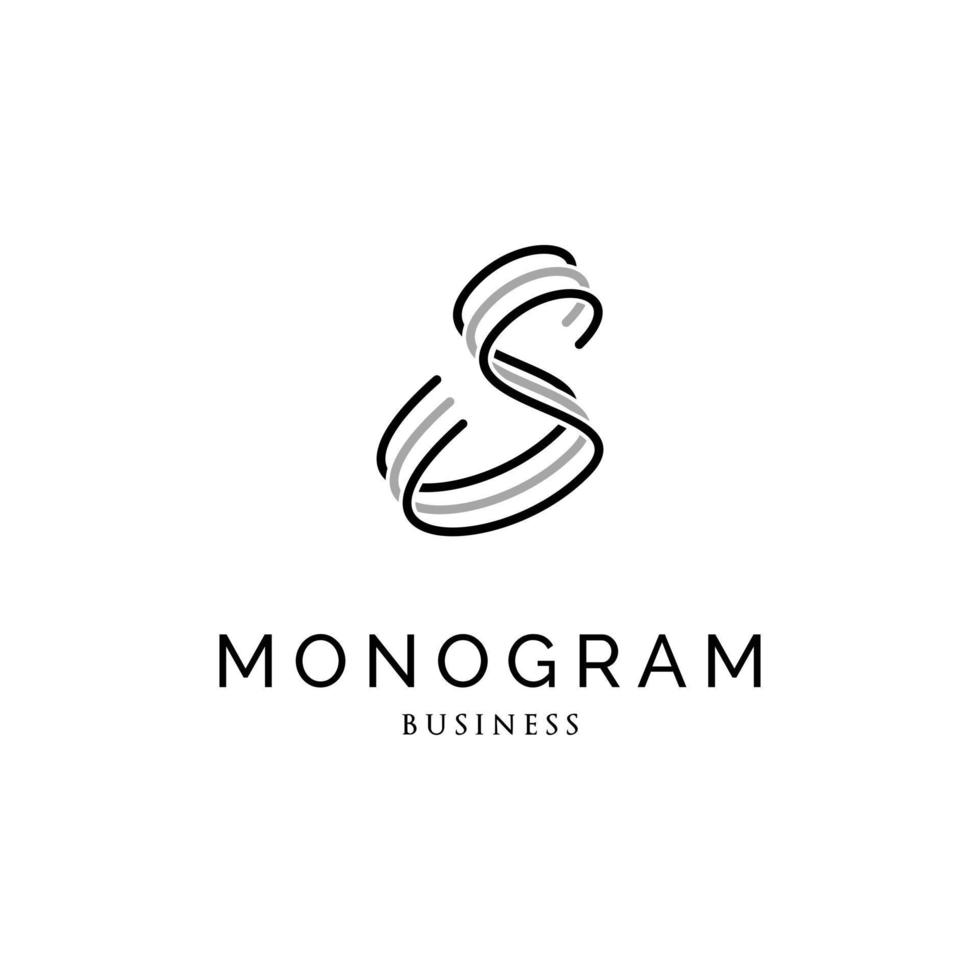 Inspiration für das Monogramm-Logo-Design mit dreifachen Initialen vektor