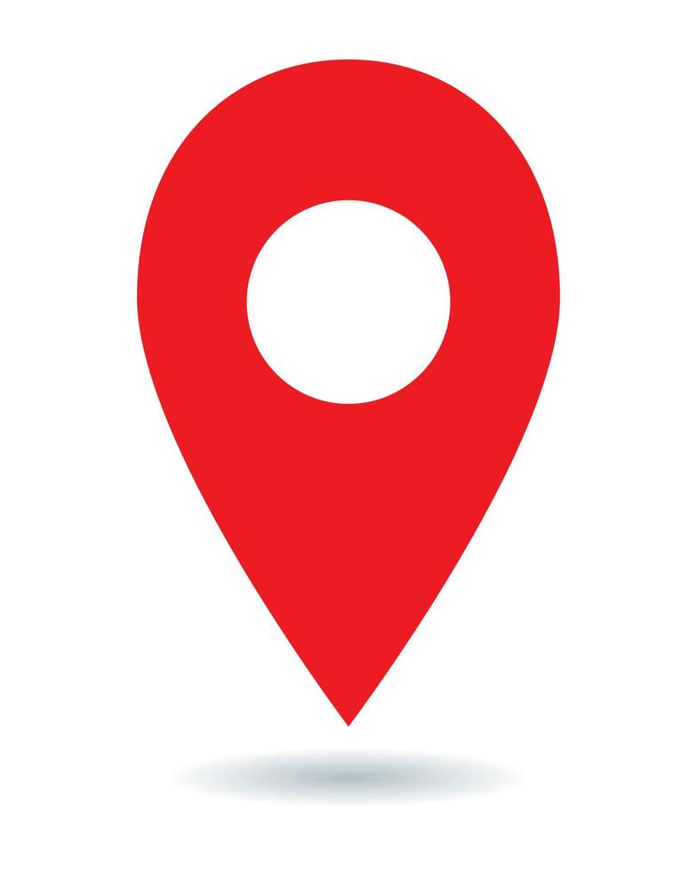 rotes Geolocation-Symbol. Vektor-Illustration. vektor